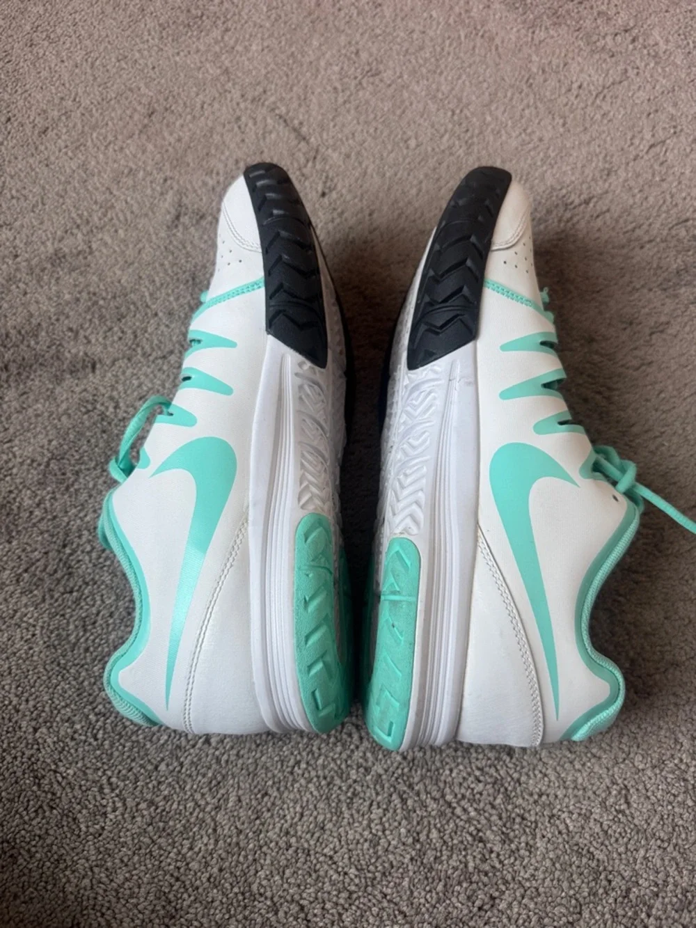 Nike Vapor Court Tennis Shoes White Aqua Green Lace Up SIZE 11 Athletic Sneakers